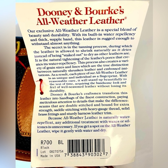 Vintage Dooney & Bourke All Weather Black and Tan Mini Crossbody/Belt Bag NWT! - Picture 9 of 11